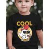 Europäische Größen Baby Kurzarm Cartoon Cooles Hühnermuster Lustiger Druck Mode Trendig Sommer Vielseitig Rundhals Oberteil Kinder Freizeit T-Shirt