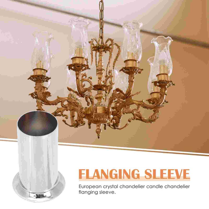 10 Pcs Flanging Sleeve Lamp Base Cover Crystal Chandelier Socket Shell Lighting Replacement Accessory Car Light Holder