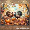 2D Plane 1 Piece of Autumn Harvest Rural Art Background Fabric Living Room Dining Room Bedroom Wedding Winter Christmas