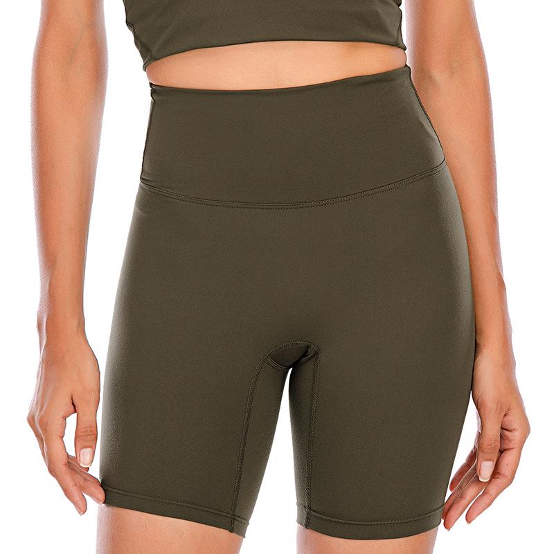 Swift Speed High Waist Women's Yoga Shorts - Nude Feel, No Embarrassment Line, Mid-Length, Fitness Five-Point Pants