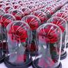 Preserved Rose In Glass Domes With LED Light Gift For Girlfriend Sturdy Lasting For Year Romantic Dinner Setting