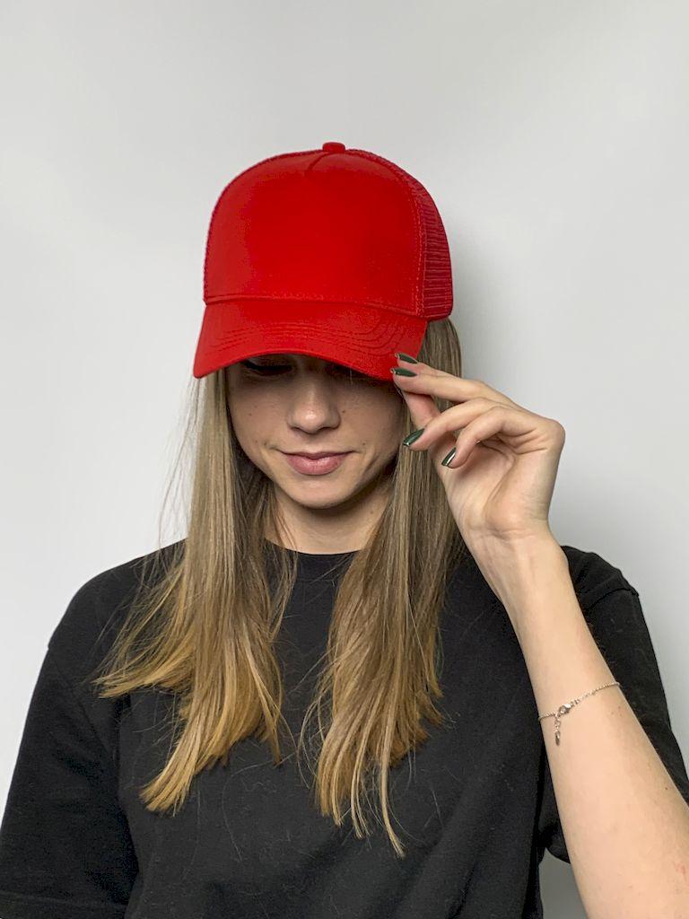 

Стильна жіноча кепка для повсякденного носіння із захистом від сонця у спортивному стилі 54-59 червоний