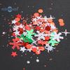 1 Box Christmas Nail Glitter Sequins Snowflake Pentagram Pattern Irregular Shape Festive Manicure Accessories