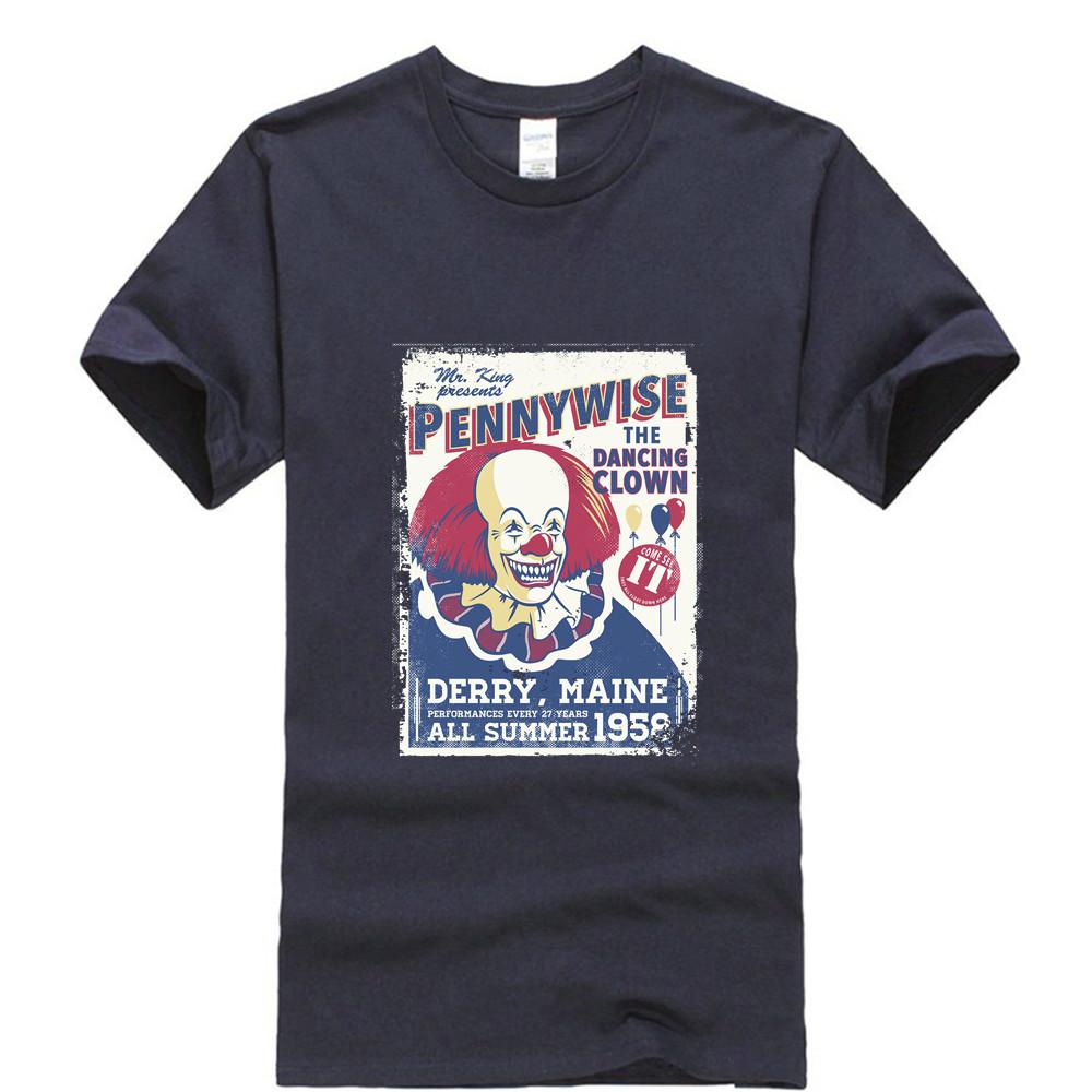 Creative Design The Dancing Clown Pennywise TShirt Summer Cotton Short Sleeve ONeck Unisexs T Shirt New S3XL