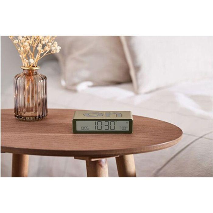 Lexon Flip Classic Khaki Alarm Clock Designer Adrian&jeremy Wright