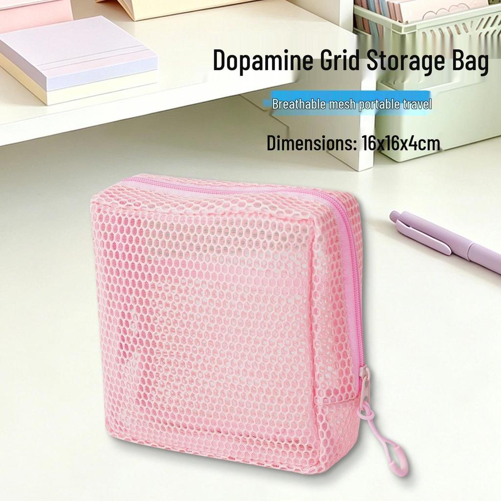 Dopamine Grid Large Capacity Makeup & Toiletry Travel Bag