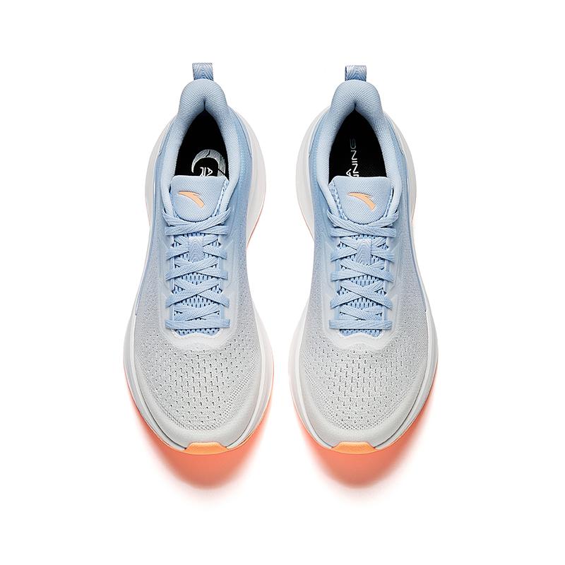 Anta Hydrogen Run Cool Slip Resistant Abrasion Resistant Low top Casual Running Shoes Men's White Blue Sneakers 112525542-4
