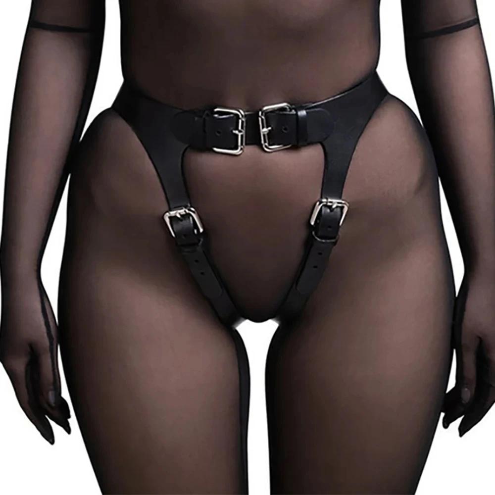 Sexy Kožený Postroj na celé tělo Bdsm Bondage Lingerie Podvazkový pás Kožená Lingerie Goth Fetišové oblečení Festival Rave Outfit