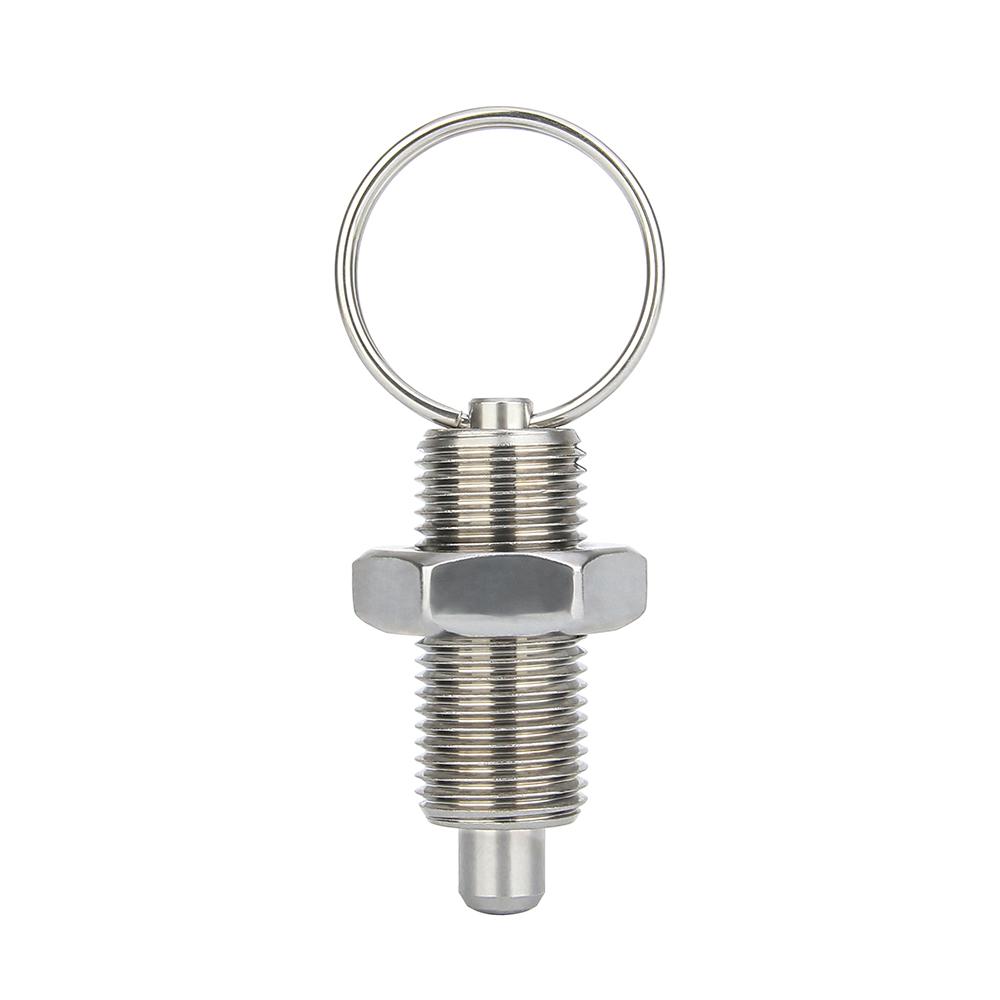Factory Outlet M8/10/12/16/20mm Stainless Steel/ Carbon Steel Retractable Index Plungers Pull Ring Locating Pins With Lock Nuts