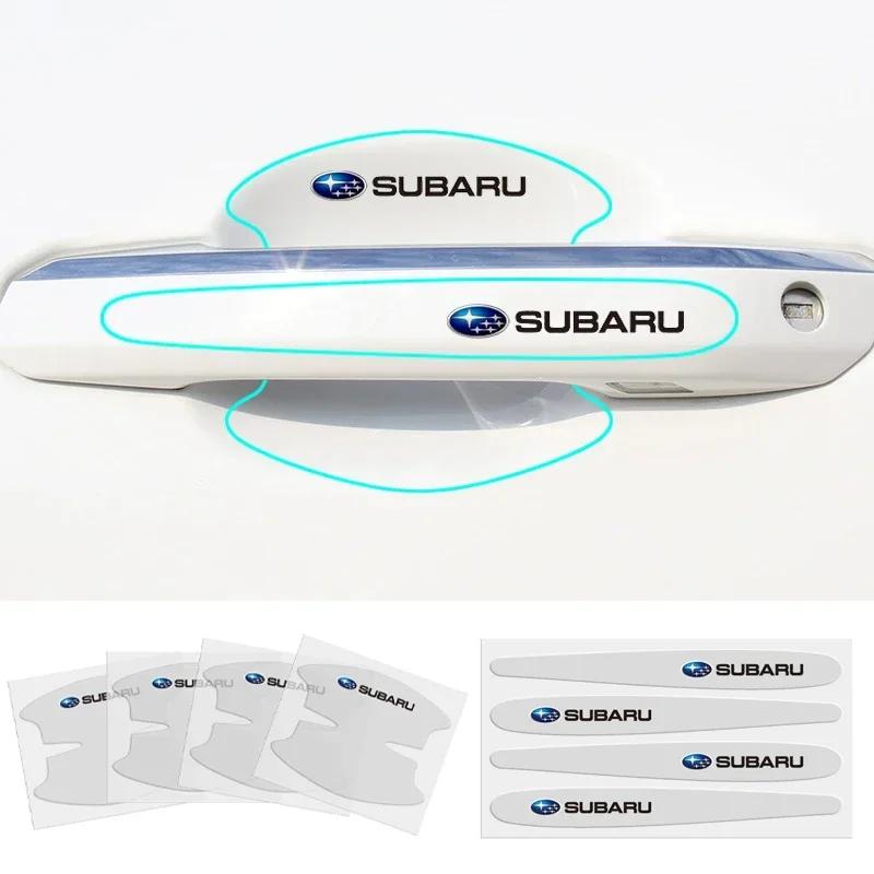 For Subaru Emblem STI Forester XV Outback Impreza Legacy WRX BRZ Tribeca 8pcs Car Door Bowl Handle Decoration Stickers Decal ge3