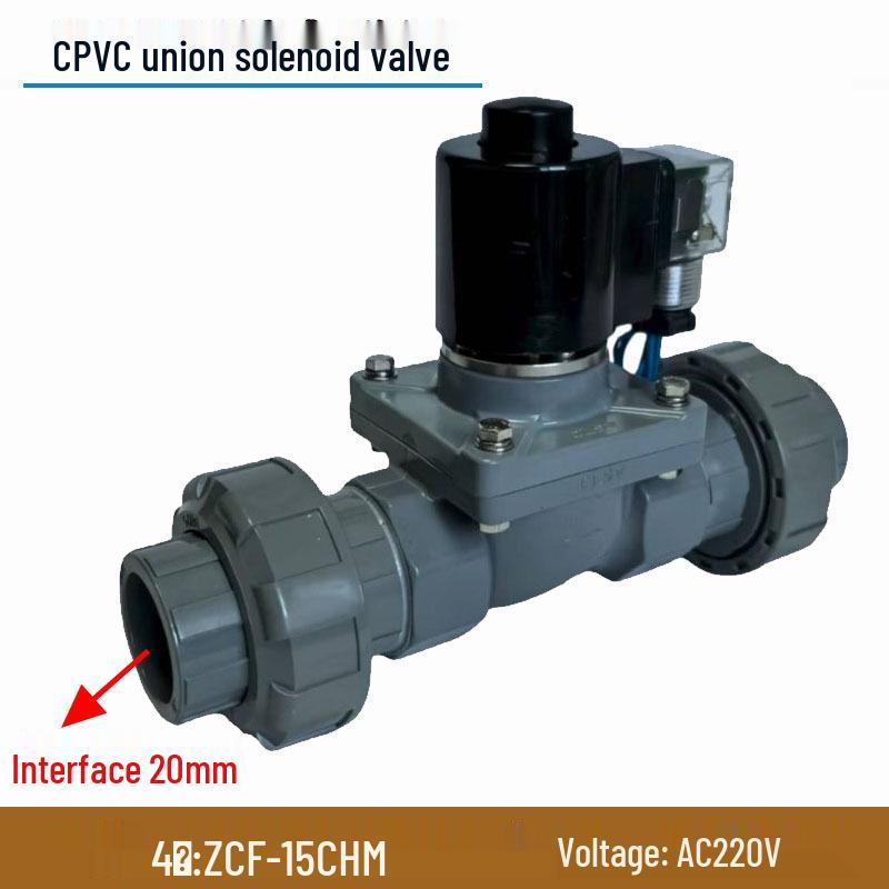 CXFY Energy-Saving Waterproof CPVC Solenoid Valve for Strong Acid and Sulfuric Acid In Chemical Industry