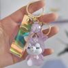 Cute Bag Pendant Deer Acrylic Elk Keychain Flashlight Keychain Key Lanyard Car Keyring