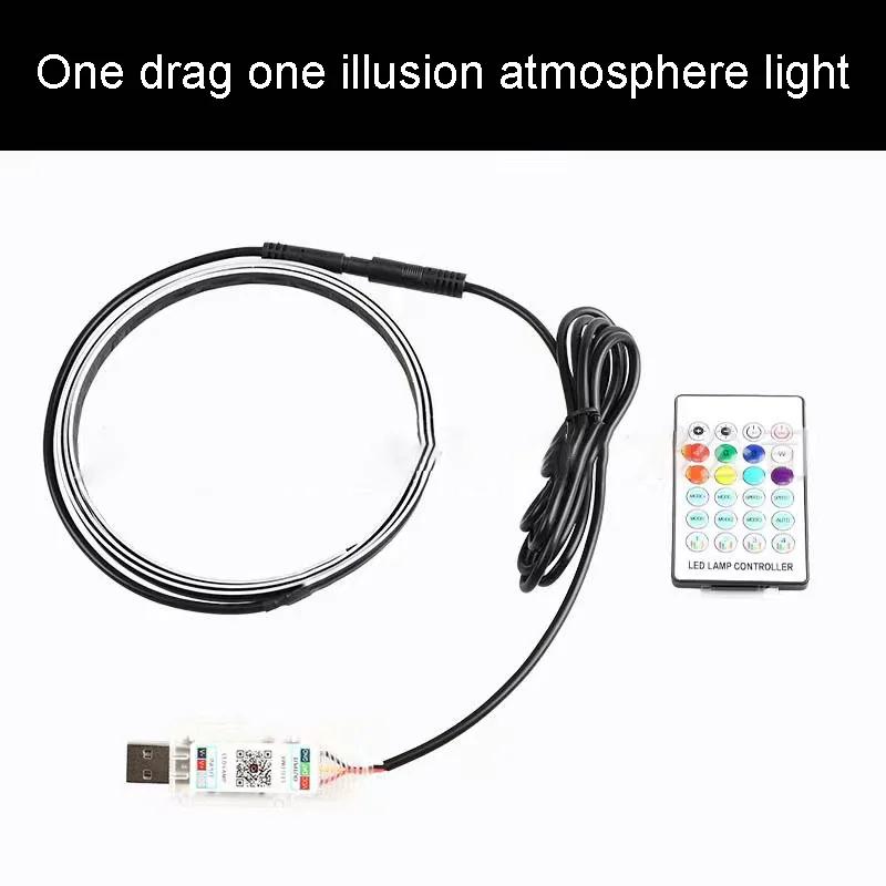 

For Corvette c6 zo6 c7 Car LED Ambient Light Dashboard Lights RGB Hidden Lamp 64 colors USB App Remote Control 1.1m