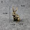 brand new Antique Copper Zodiac Cute Rabbit Statue Ornaments Vintage Solid Brass Animal Mini Figurine Tea Pet Desk Decoration