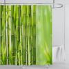 Modern 3D Printing Forest Refreshing Scenery Shower Curtain Waterproof Landscape Green Plant Mountain With Hooks Bathroom Decor