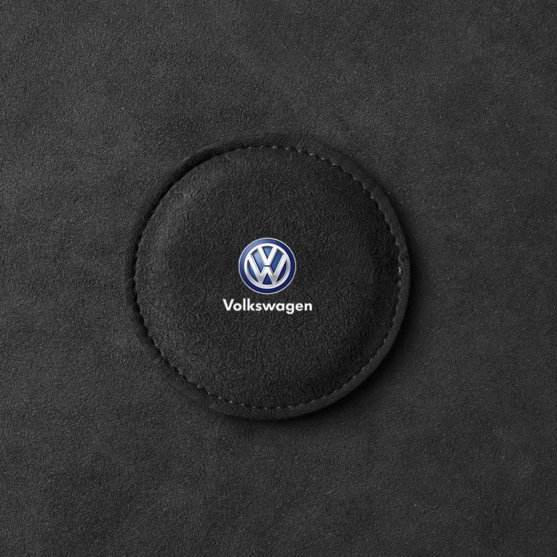 Auto-Getränkehalter-Pad PU-Leder-Schlitz Rutschfeste Untersetzer-Matte Für Volkswagen Lavida POLO Tiguan Passat Golf EOS Scirocco Jetta Bora Touareg