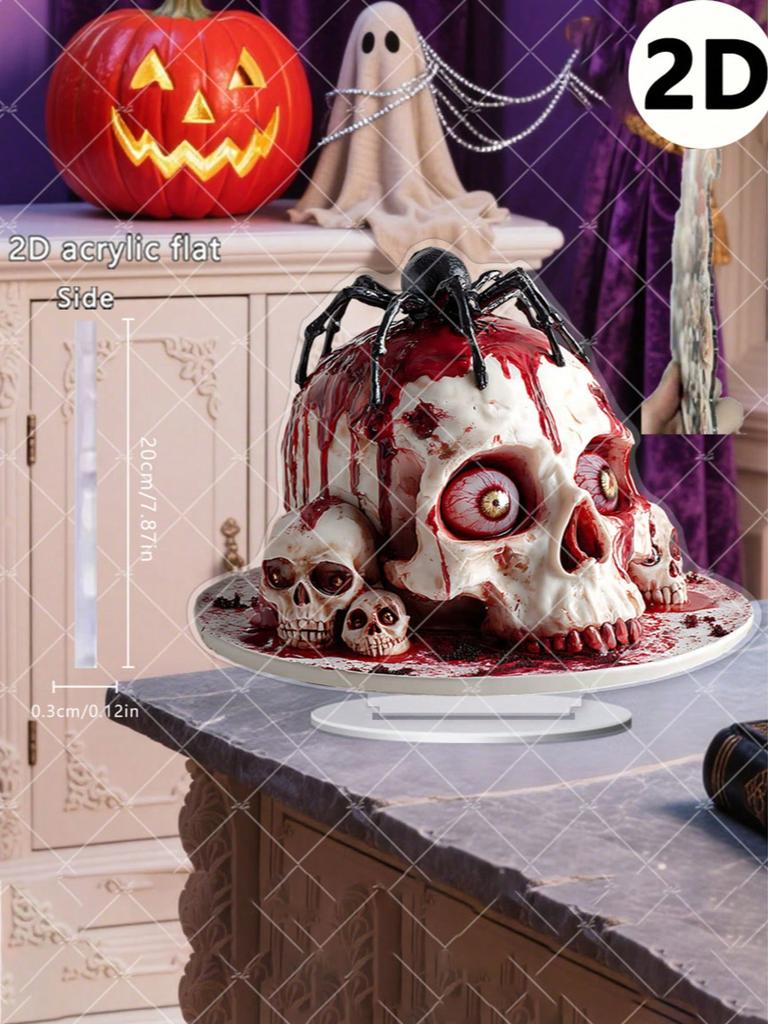 1 Skeleton Spider Terror Eye Desktop Ornament with Different Styles of Room Decorations, Pallasara Terror Chamber Decoration
