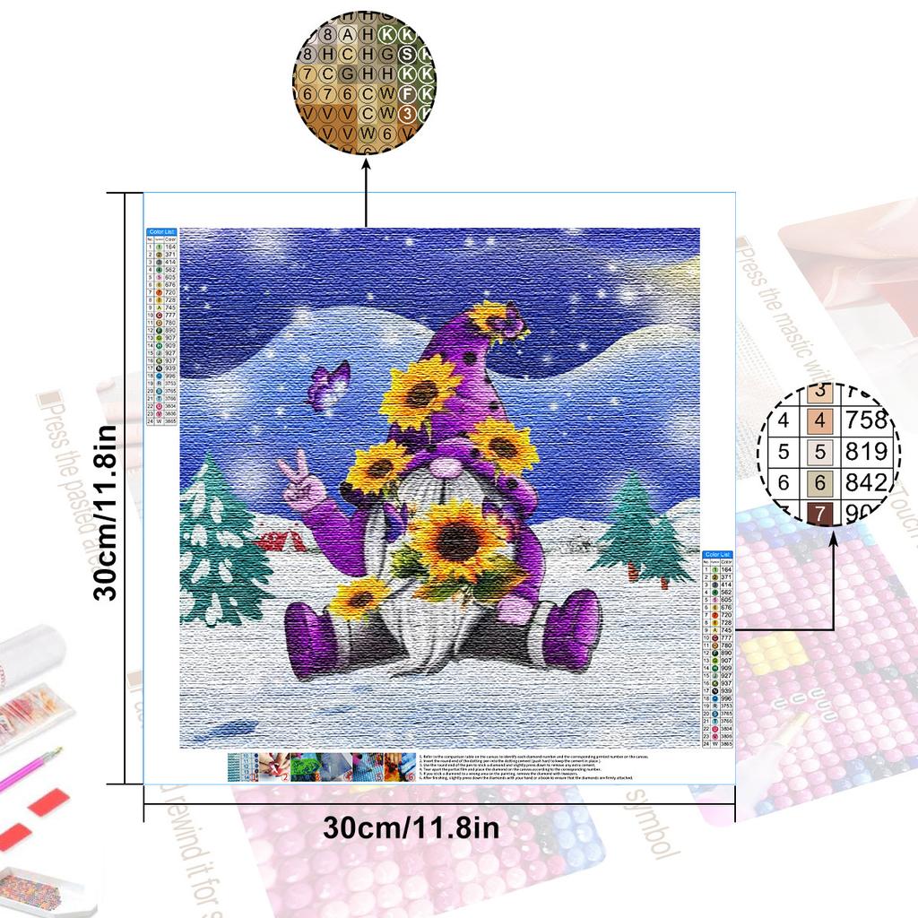 5D Diy Diamond Painting Winter Cartoon Old Man Diamond Embroidery Full Lay Anime Cross Stitch Kits Home Decor Handmade Gift