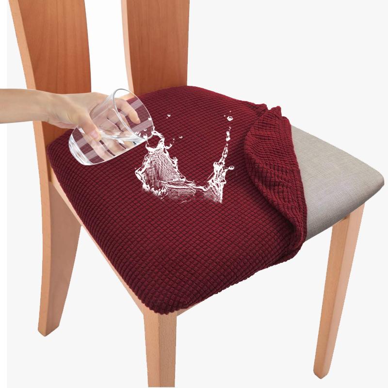 Nepromokavé Strečové Žakárové Potahy na Sedáky Židlí Odnímatelné Pratelné Polštářky Chrániče Sedáků Židlí do Jídelny