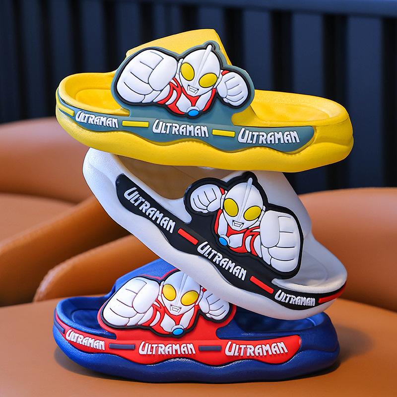 Ultraman Summer Children's Sandals Boys and Girls Indoor Non-Slip Soft Sole Toddler Baby Bath Slippers