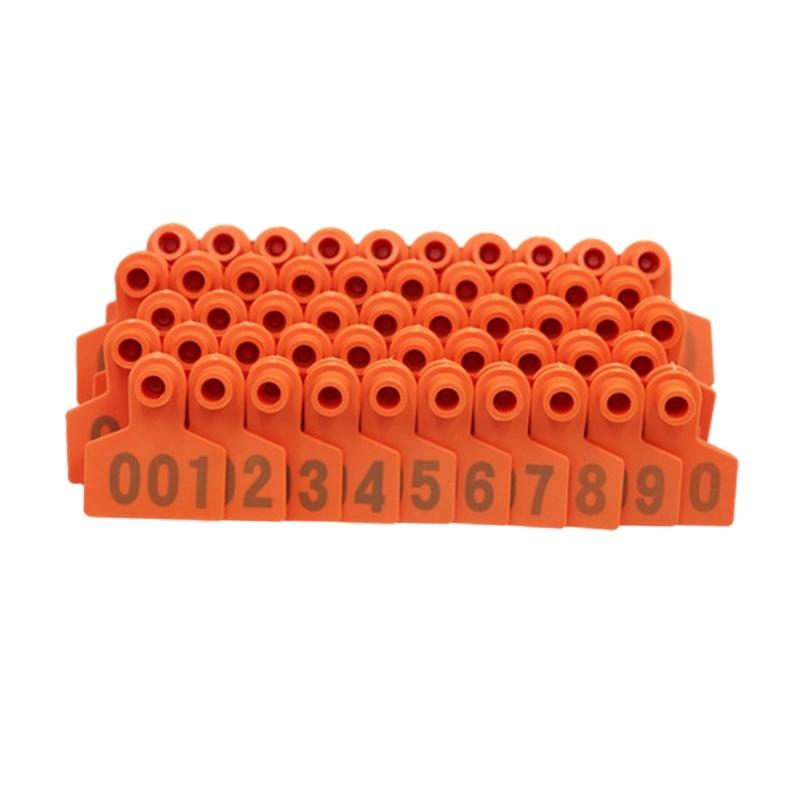 Livestock Eartags Number Label Sign 001-100 Cattle Ear Label Identification Eartags Pliers Sign Number for Farm Animals