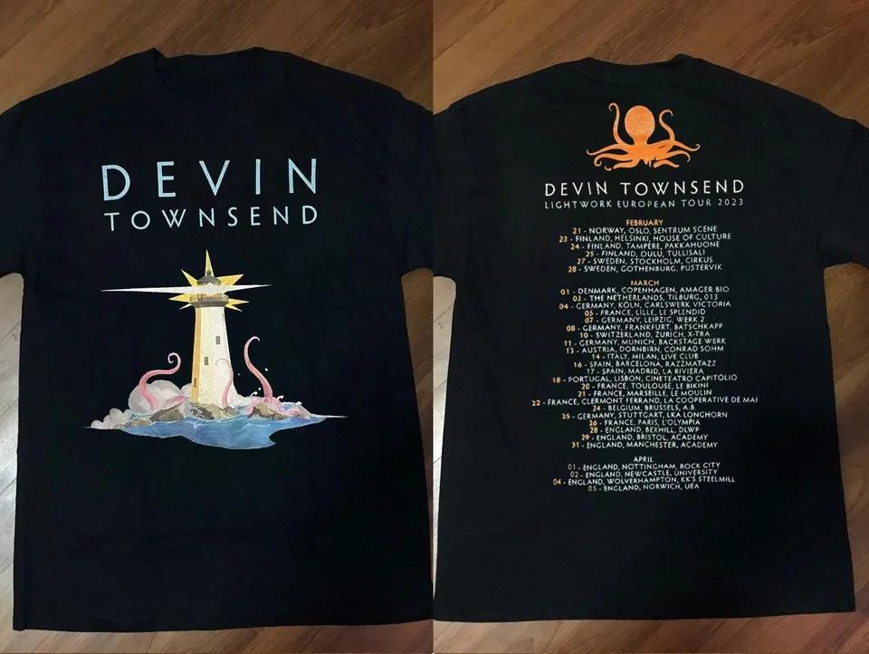 Devin Townsend Lightwork European Tour 2023 T-Shirt All Sizes US1692 Unisex T-Shirt XXXL