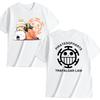 Anime Style One Piece Road Feisuolonuo Pure Cotton Printed Fashionable Unisexs and Womens Clothing New Loose Casual Tshirt