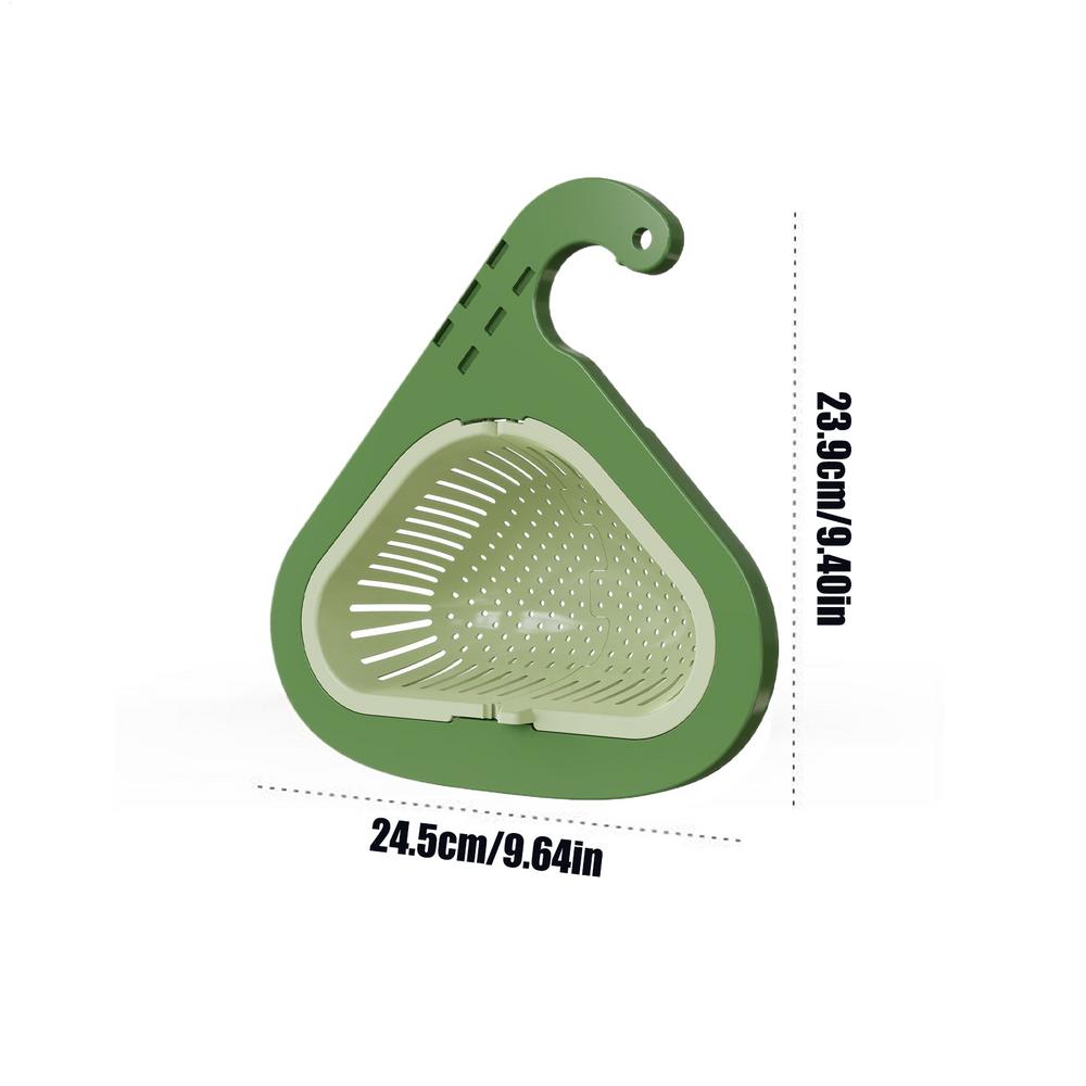 

Corner Sink Strainer Kitchen Sink Drain Strainer Anti-Clog Food Catcher Triangular Sink Food Catcher Basket for Fruit Vegetable зелёный