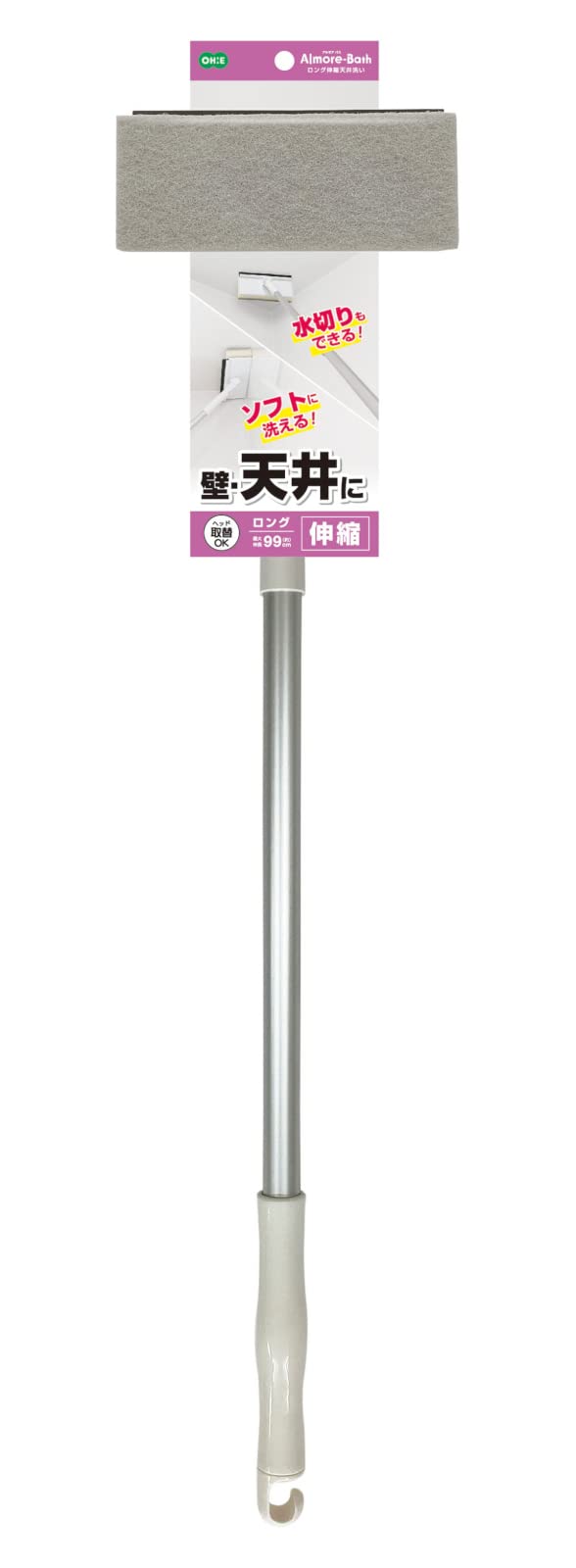 

Ohe Bath Brush Length x Width x Height Almor Bath Long Extendable Ceiling Cleaning Bath Cleaning White 68.5~102.3cm 17.8cm 6.4cm белый