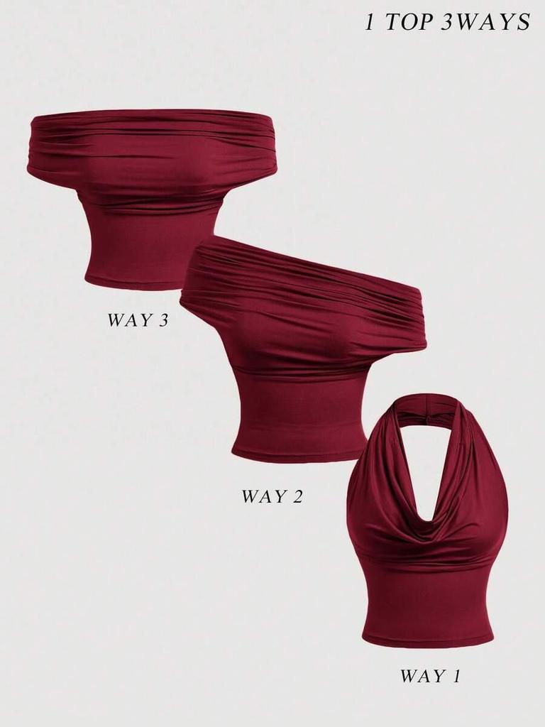 Dámský univerzální tílko s halter krkem a odhalenými rameny Jaro/Podzim 2025