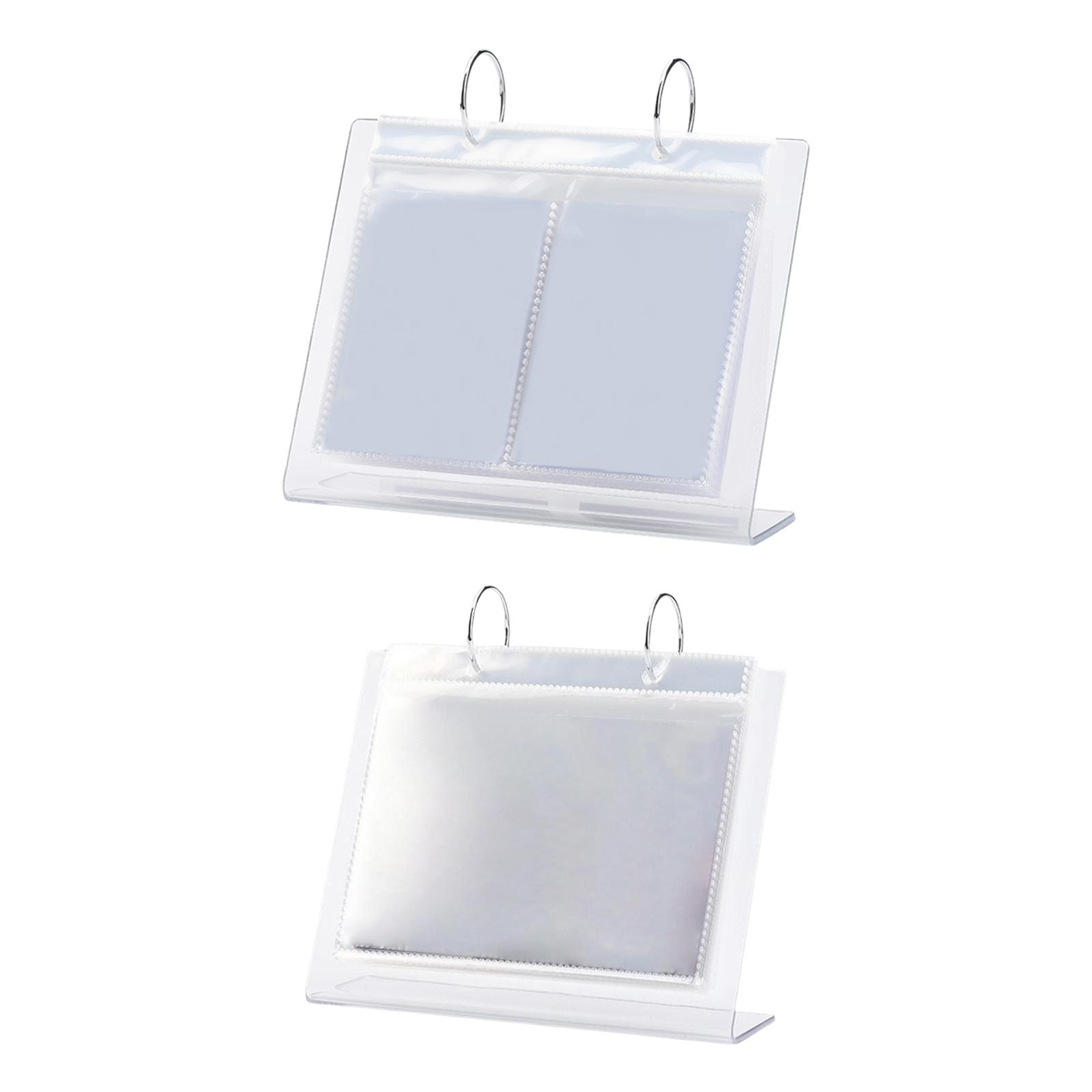 Desktop Acrylic Photo Album Small Clear Frames Clear Flip Frame Mini Photo Album for Mini Film Photo Display Family Table 6 inch photos