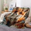 Fox Print Flannel Blanket, High quality Comfortable for All Seasons, Home Decor, Warmth and Comfort, Perfect for Christmas Gifts