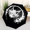 1pc Dragon Emblem Automatic Open/close Umbrella, 8-Rib sturdy structure, Portable Travel Umbrella, Parties, Everyday Use, Outdoor Accessory,