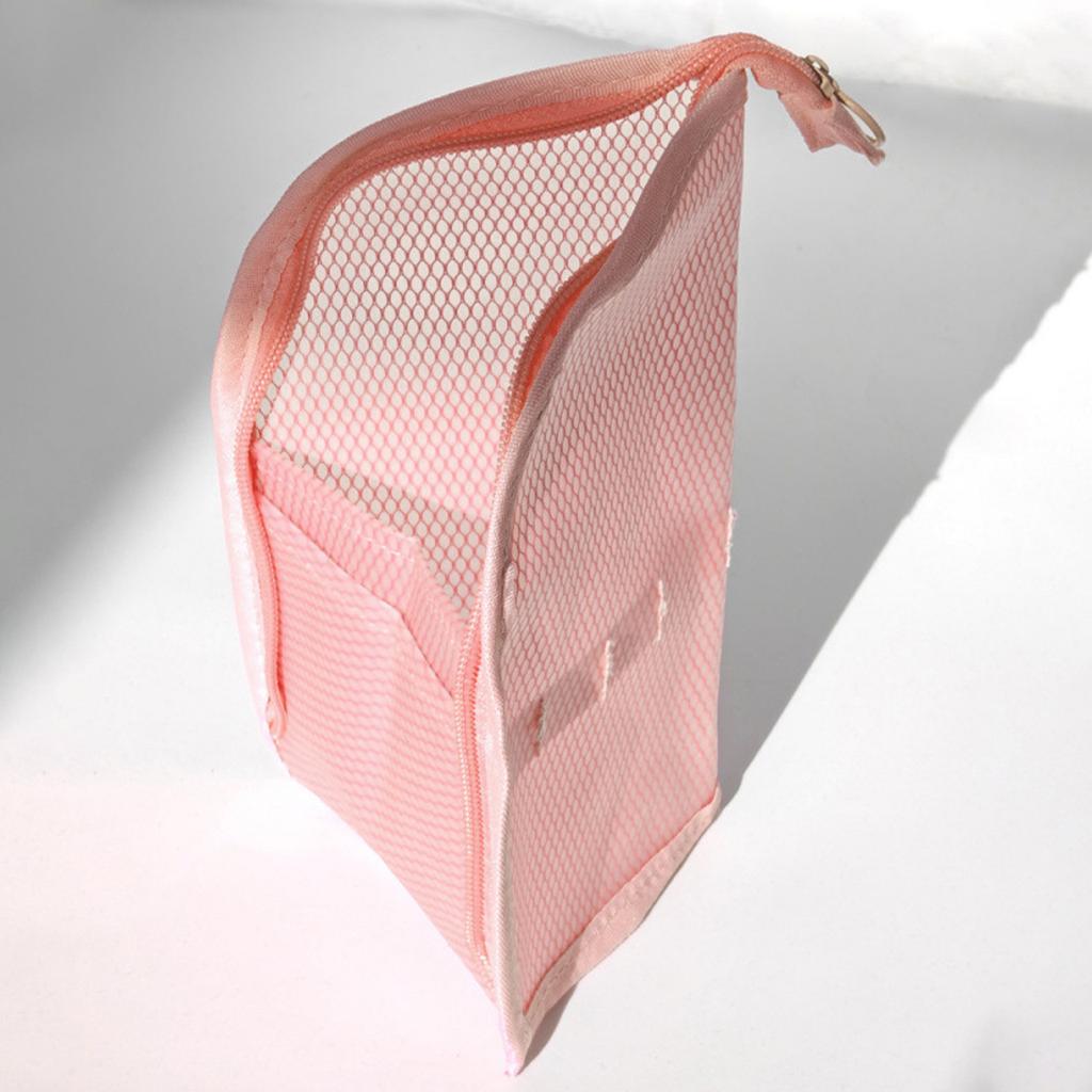 Portable Vertical Cosmetic Bag Women EVA Mesh Storage Bag Large Capacity Pen Cosmetic Toothbrush Organizer Holder Wash Pouch