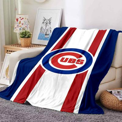 Chicago Cubs Print Flannel Blanket High Quality Warm Comfortable Cover for All Seasons Perfect for Gifts Home Decor