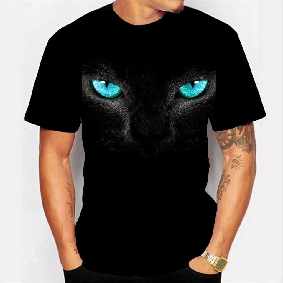 

Pet Cat Graphic 3D Full Print T-shirt With Cat Men Clothing Summer 6XL