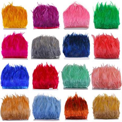 White Feather Cloth Strips for DIY Crafts, Wedding Dress & Skirt Decoration