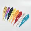 Men Barber Shaving Razors Folding Knife Unisex Hair Removal Tool Eyebrow Knife ( Blades Not Included) Multicolor Makeup Tool
