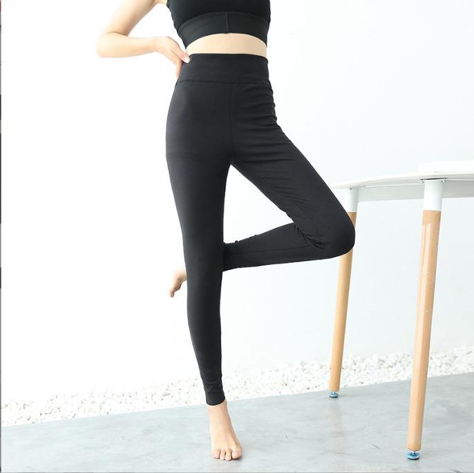 Women's High Waist Skinny Pants High Elastic Solid Color Pencil Pants Stretchy Slim Fit Leggings With Pockets