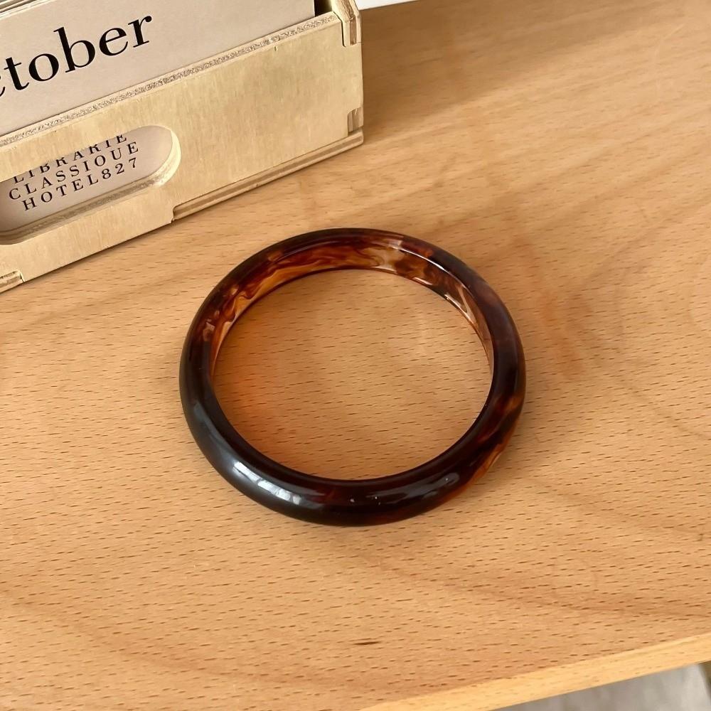 Colorful Fine Bangles Smooth Round Lady's Bracelet New Resin Bracelets  Gifts