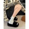 Queen Fan White French Thick-soled Fluffy Slippers Women's Outwear 2025 New Autumn and Winter Skirt Cotton Slippers