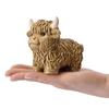 Niedliche schottische Hochlandkuh Harzstatue Simulation kleine Kuh Ornament Handwerk nordische Heimfestdekoration Geschenk Ornament
