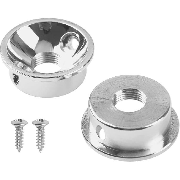 2Pcs Yootones Electric Guitar Jack 6.35mm Electrosocket Jack Plate Compatible with Tele Telecaster (Black) серебряный