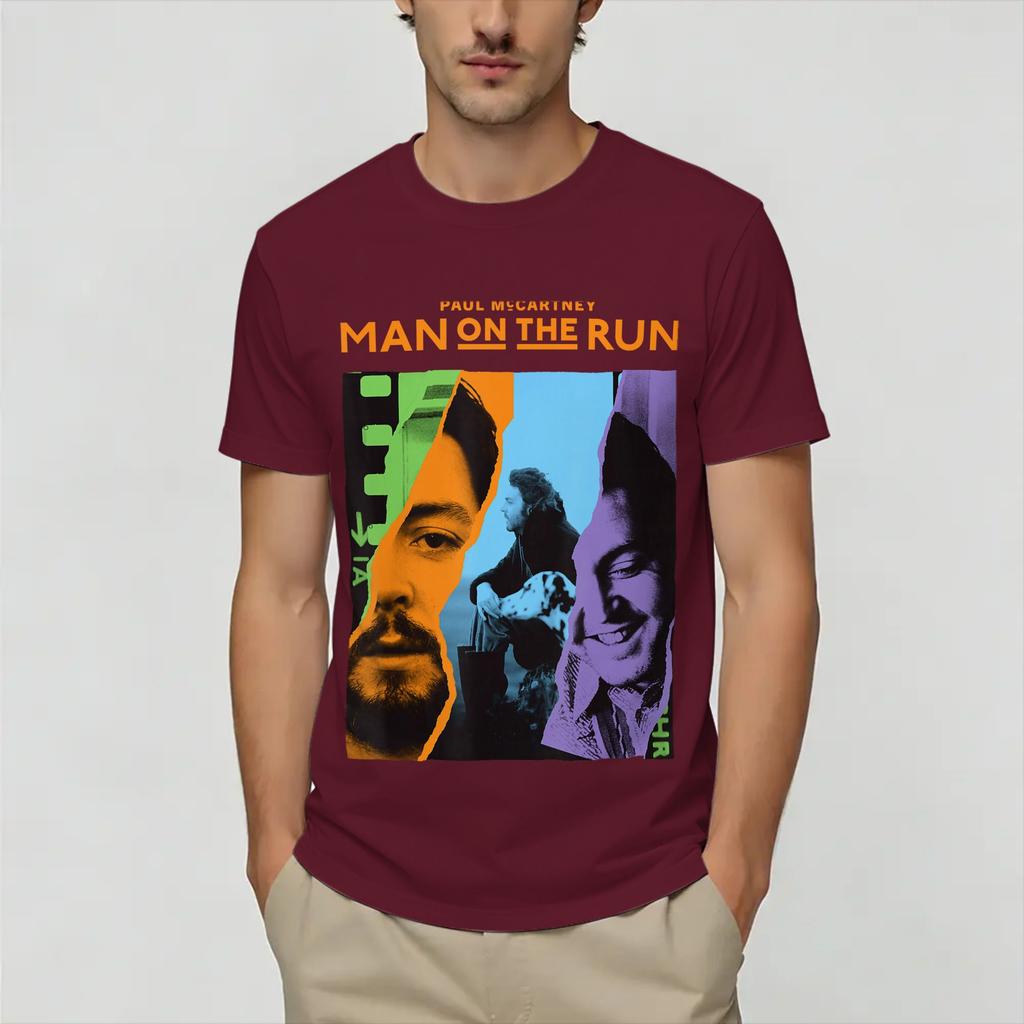 Unisex Vintage Paul McCartneys T Shirts Cotton Clothes Vintage Short Sleeve O Neck Tee Shirt Printed TShirts