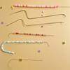 10Pcs Large Eye Beading Needle with Curved and Straight Handle, Stainless Steel Curved Beading Needle for Bead Spinner