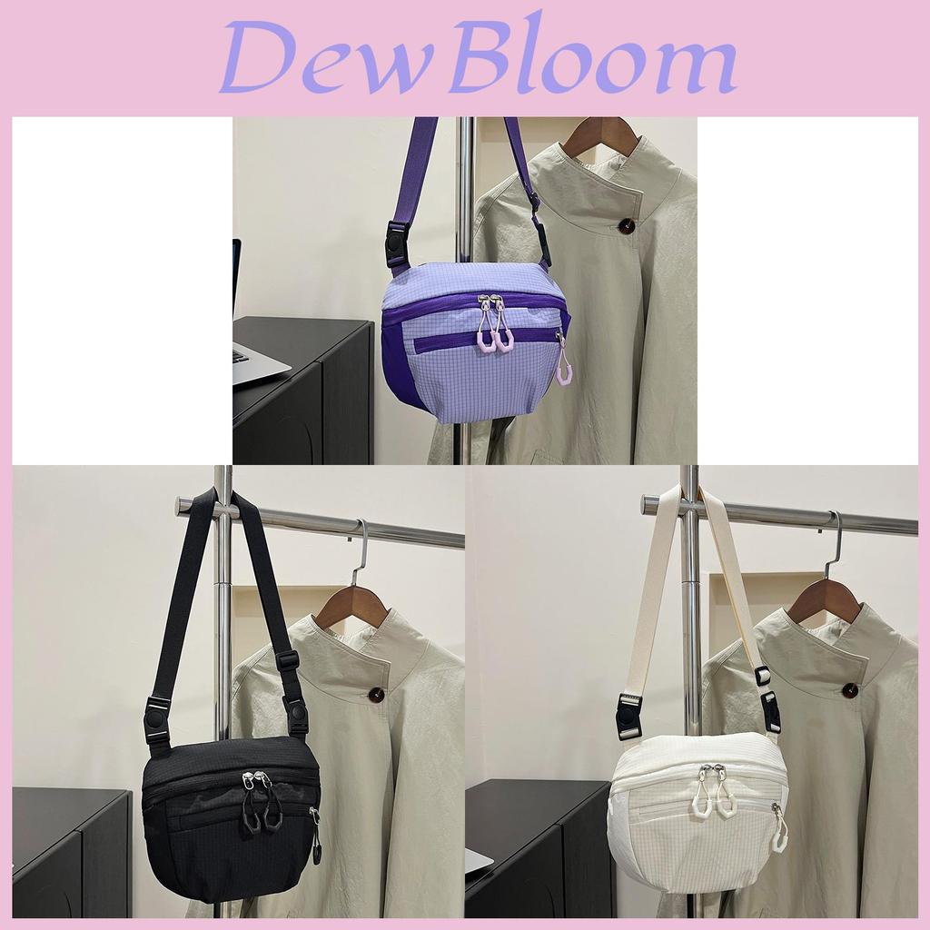 Minimalist Nylon Crossbody Bag With Zipper Closure For Daily Casual Wear