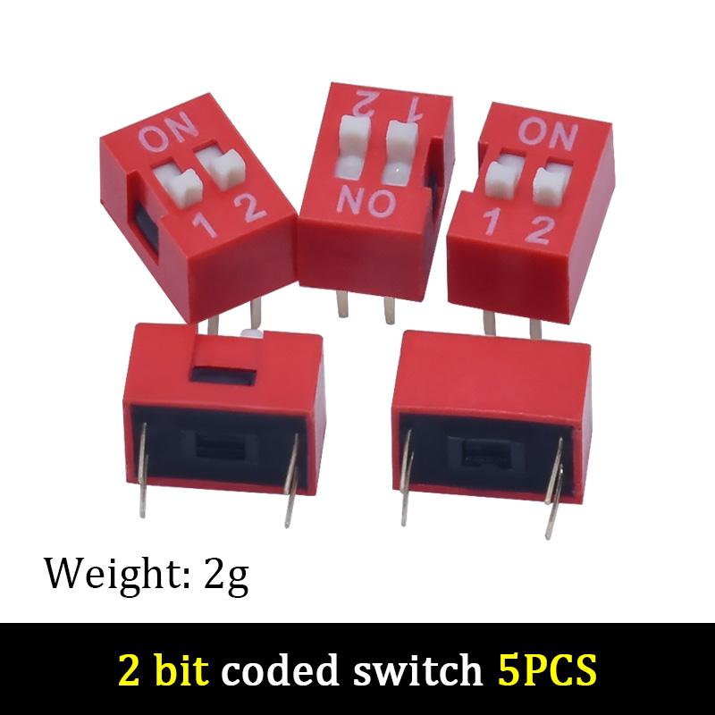 LIZAO DIP Switch Assorted Kit 1/1/1/1/1/6/7/8/11 Position 1.11mm Red Switches 1PCS Each