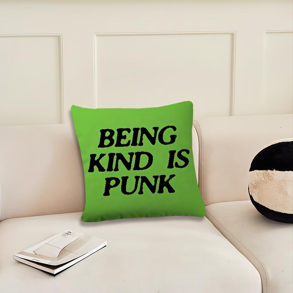 Being Kind is Punk cushion cover Pillow Cover Decoration Room Home Sofa living Office Car Nordic Simplicity