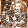 Gnome Holiday Table Decorations Heart Shaped Acrylic Christmas Tabletop Decor, 2D Flat Decorative Sign Centerpiece with Love Design, Festive