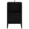 Nightstand Black Oak Effect 39.5 x 30 x 50 cm Engineered Wood
